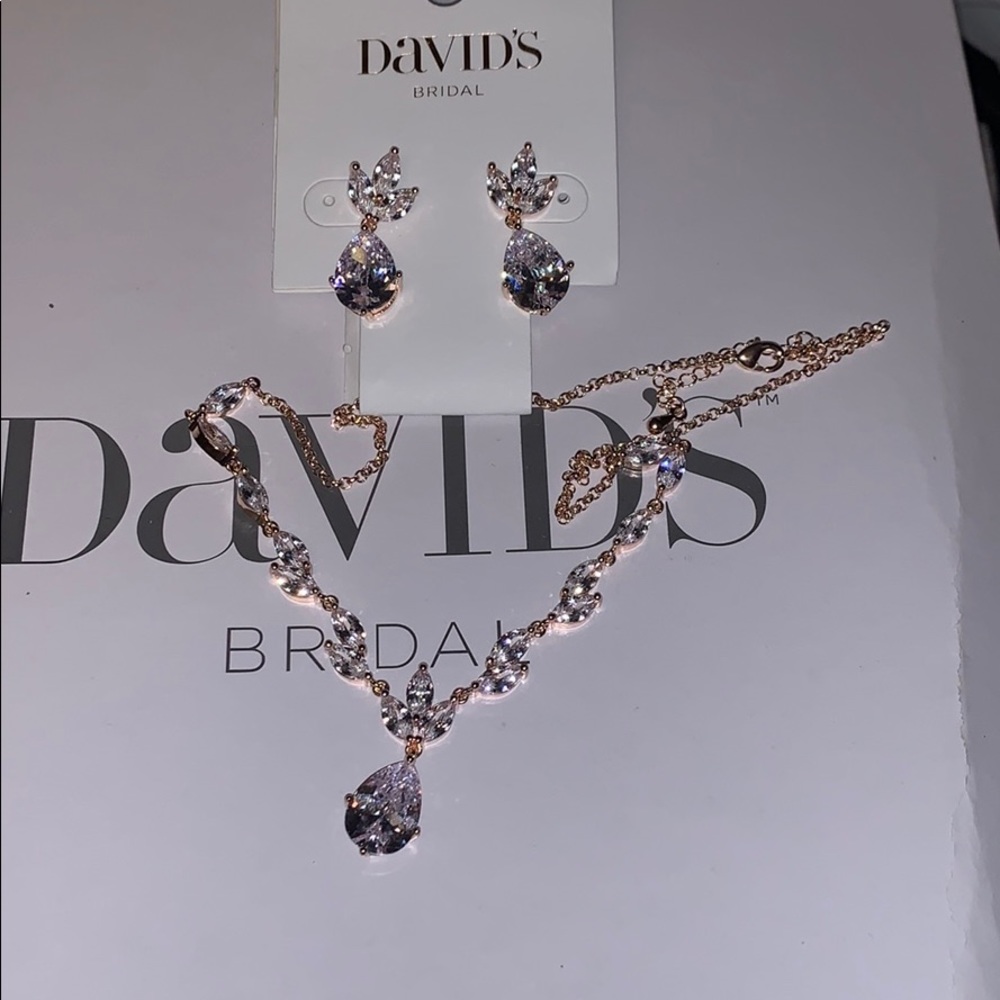David’s Bridal Necklace and Earrings